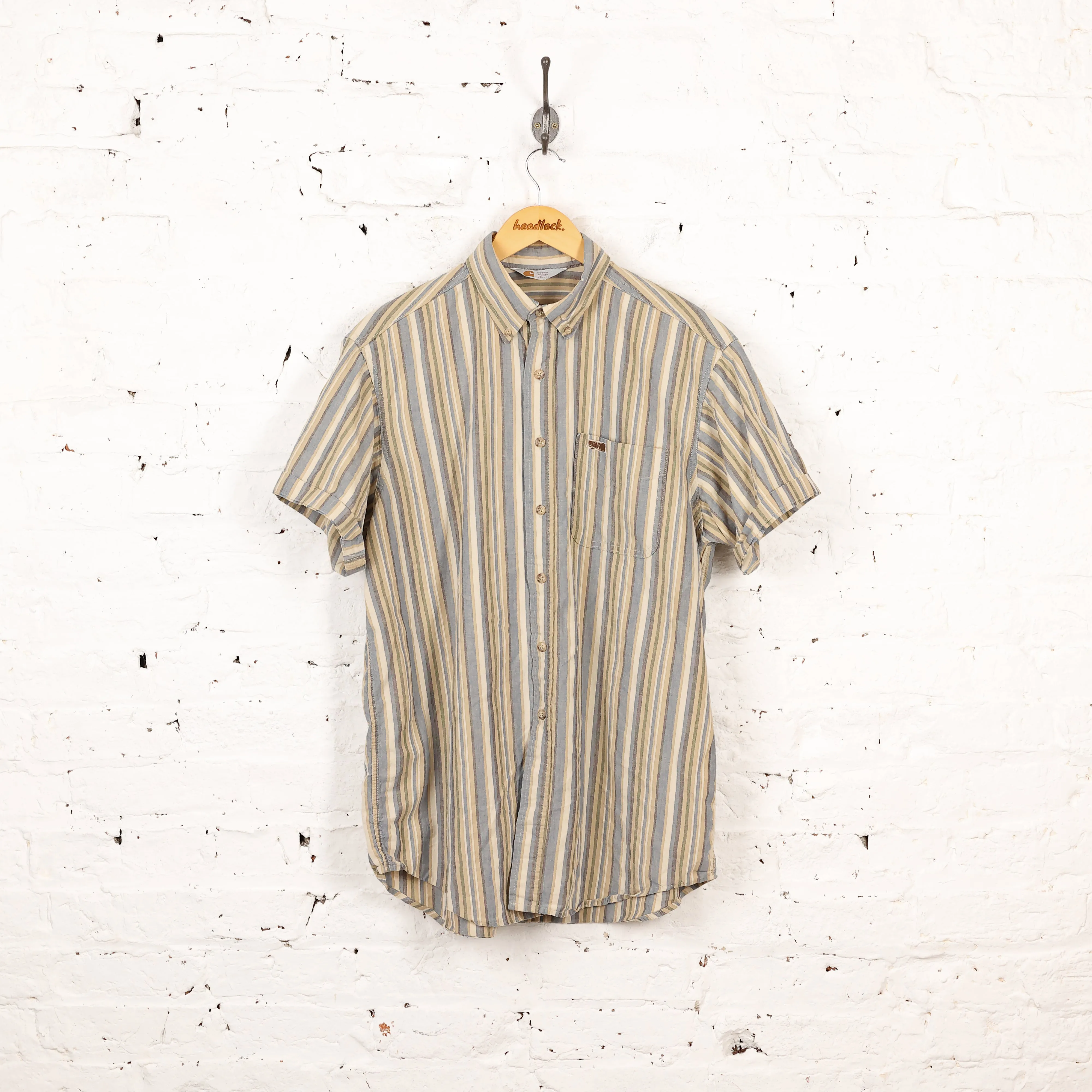 Carhartt Striped Summer Shirt - Beige/Blue - XL