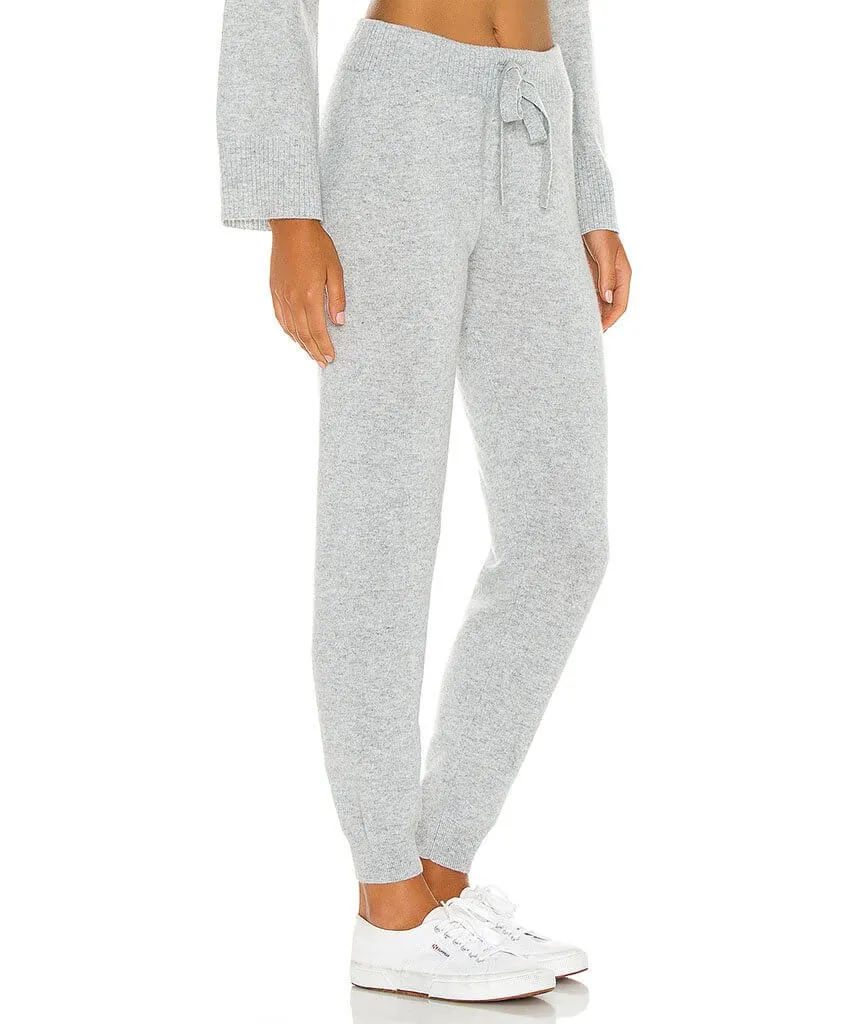 Cashmere Wide Rib Jogger Heather Grey