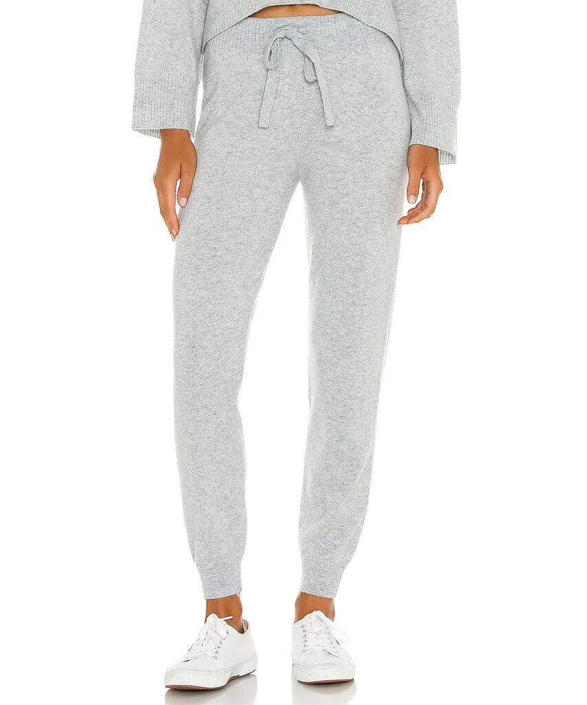 Cashmere Wide Rib Jogger Heather Grey