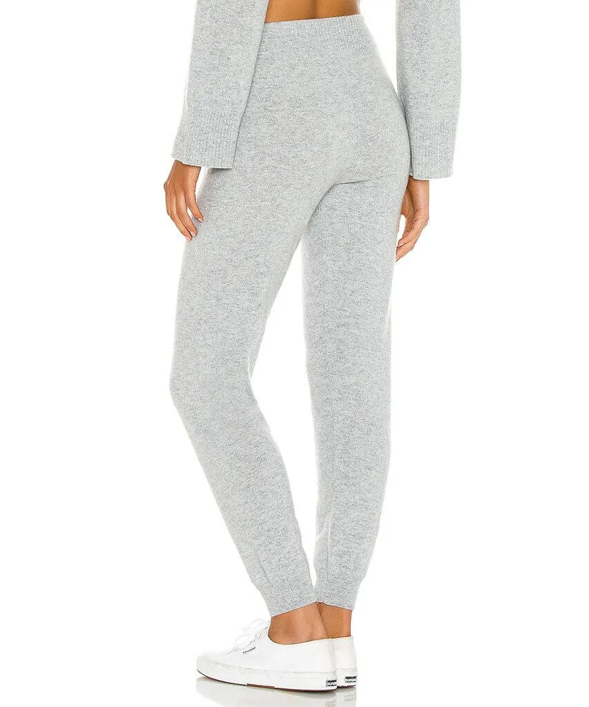 Cashmere Wide Rib Jogger Heather Grey