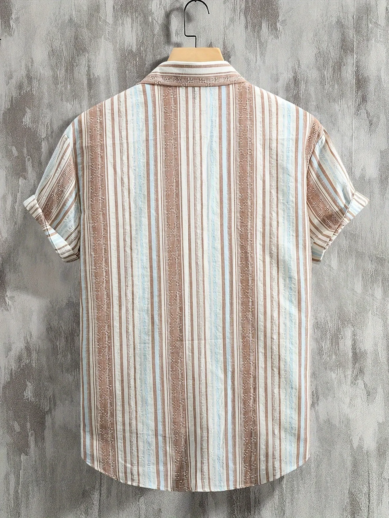 Casual Striped Short Sleeve Shirt for Men