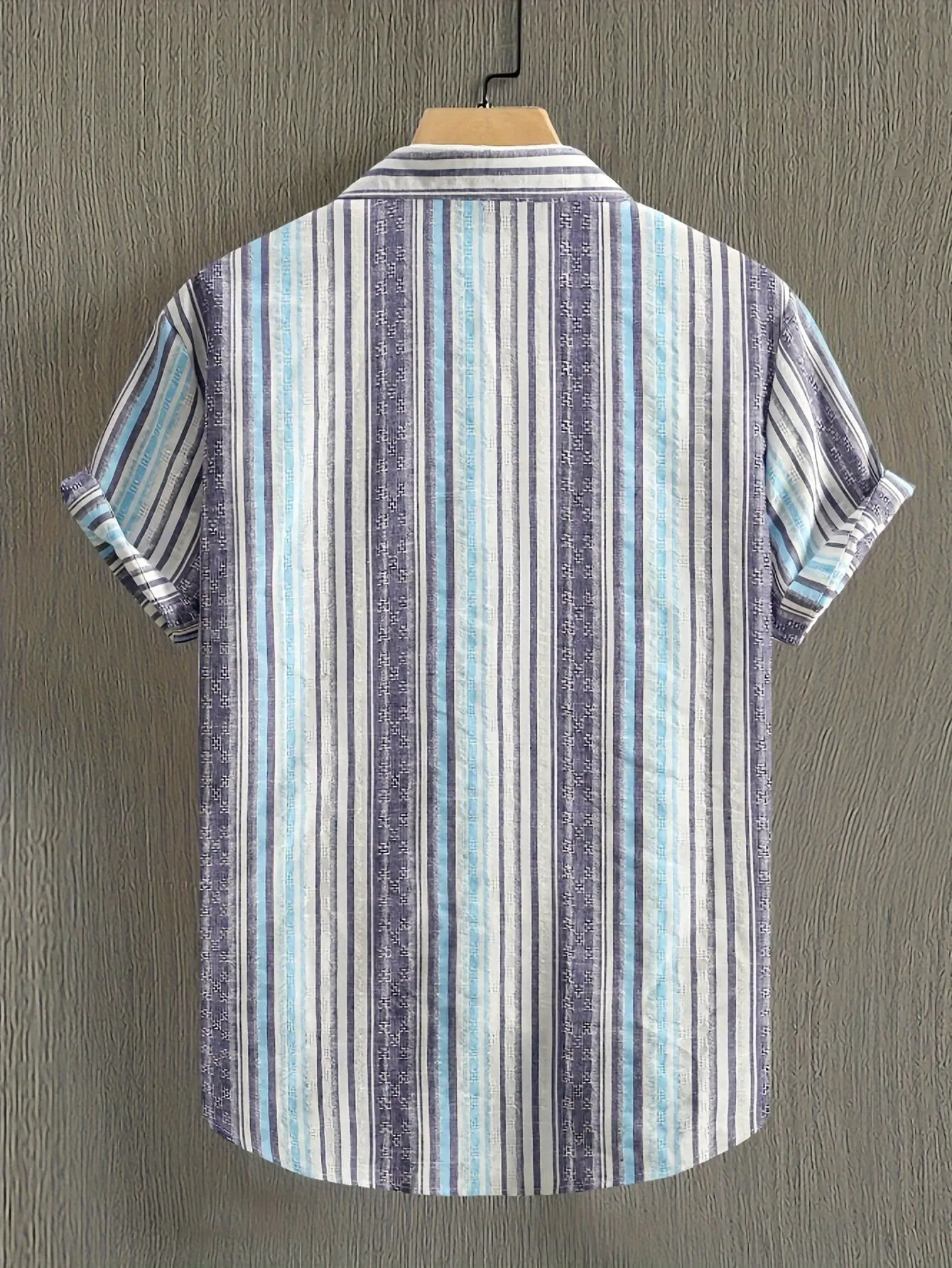 Casual Striped Short Sleeve Shirt for Men