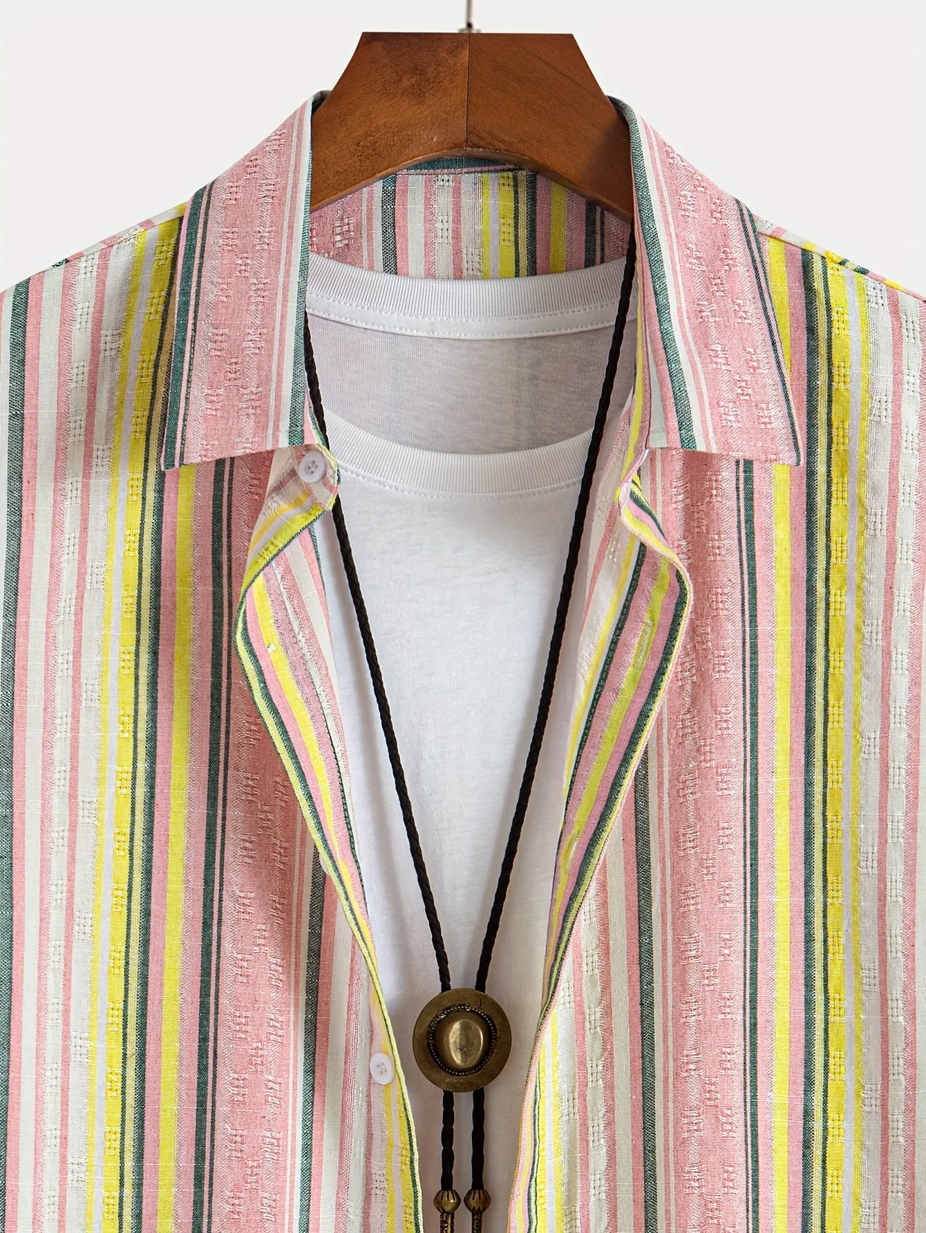 Casual Striped Short Sleeve Shirt for Men