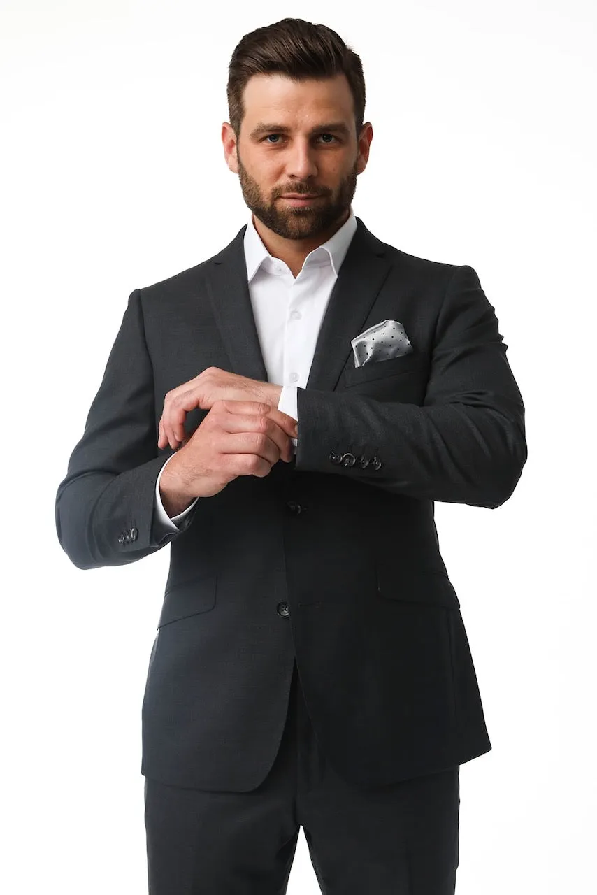 Charcoal Stretch Premium Suit Coat
