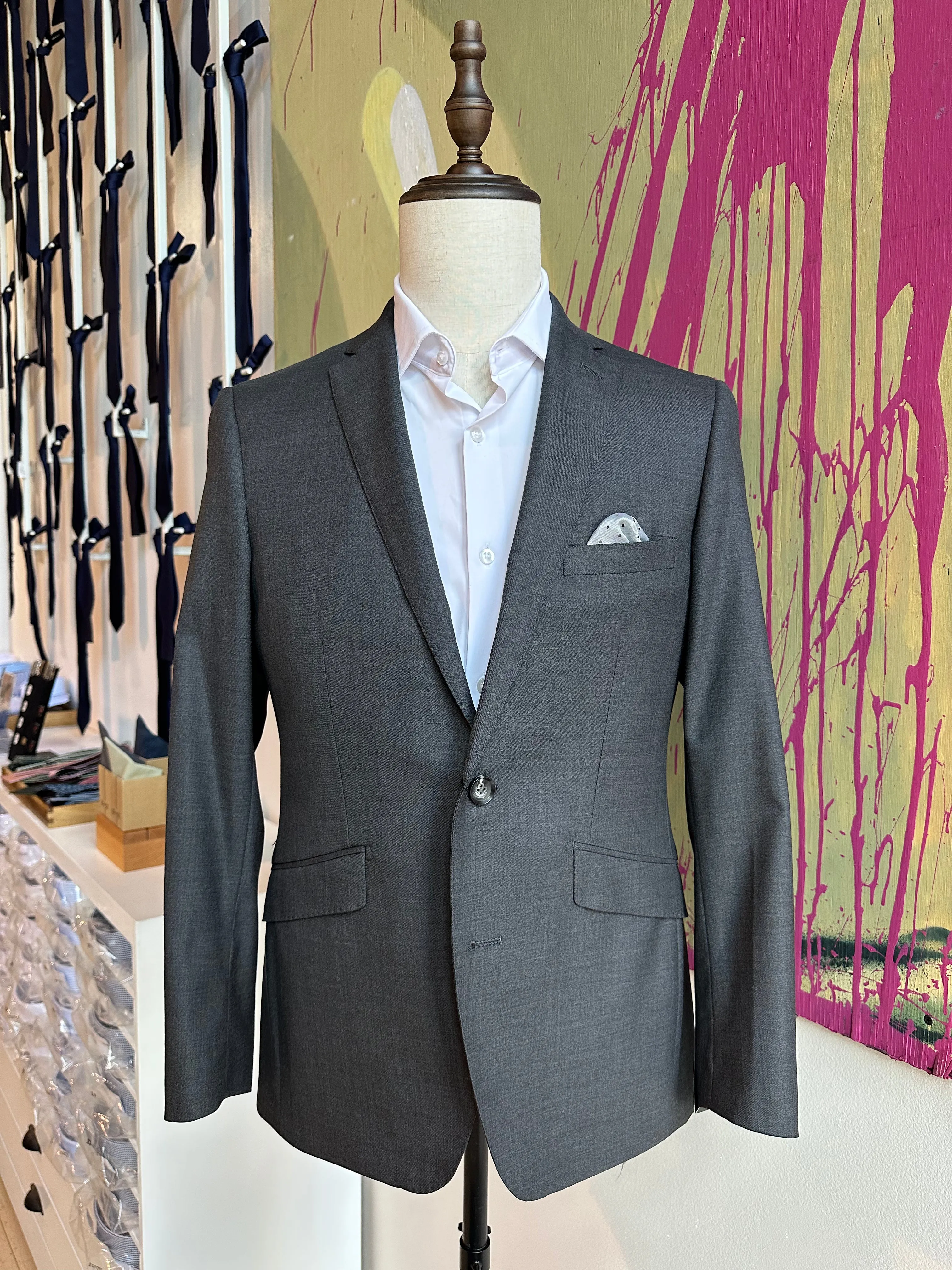 Charcoal Stretch Premium Suit Coat