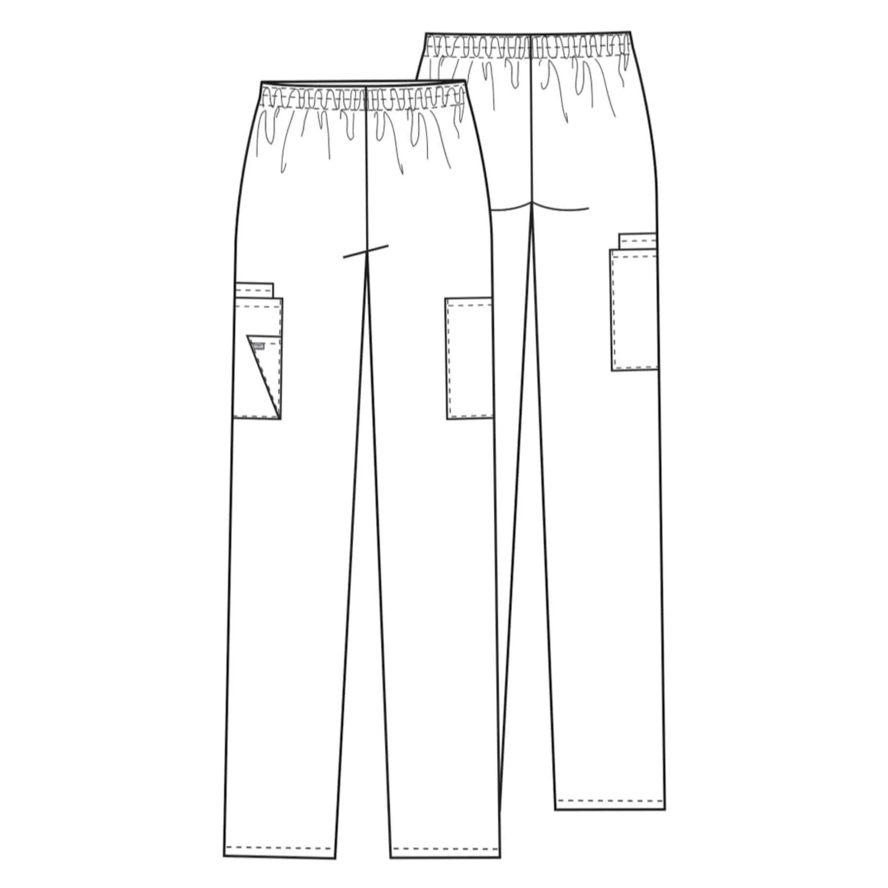 Cherokee Workwear 4200 Scrubs Pants Womens Natural Rise Tapered Pull-On Cargo Shocking Pink