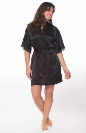 Christine Boudoir Short Silk Robe