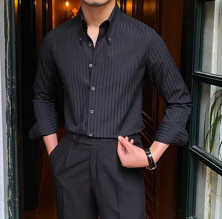 Christopher Mosley Striped Long-Sleeve Shirt