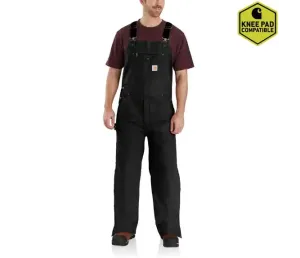 CL104031A-L-Blk/ T Bib Overalls Quilt Lined