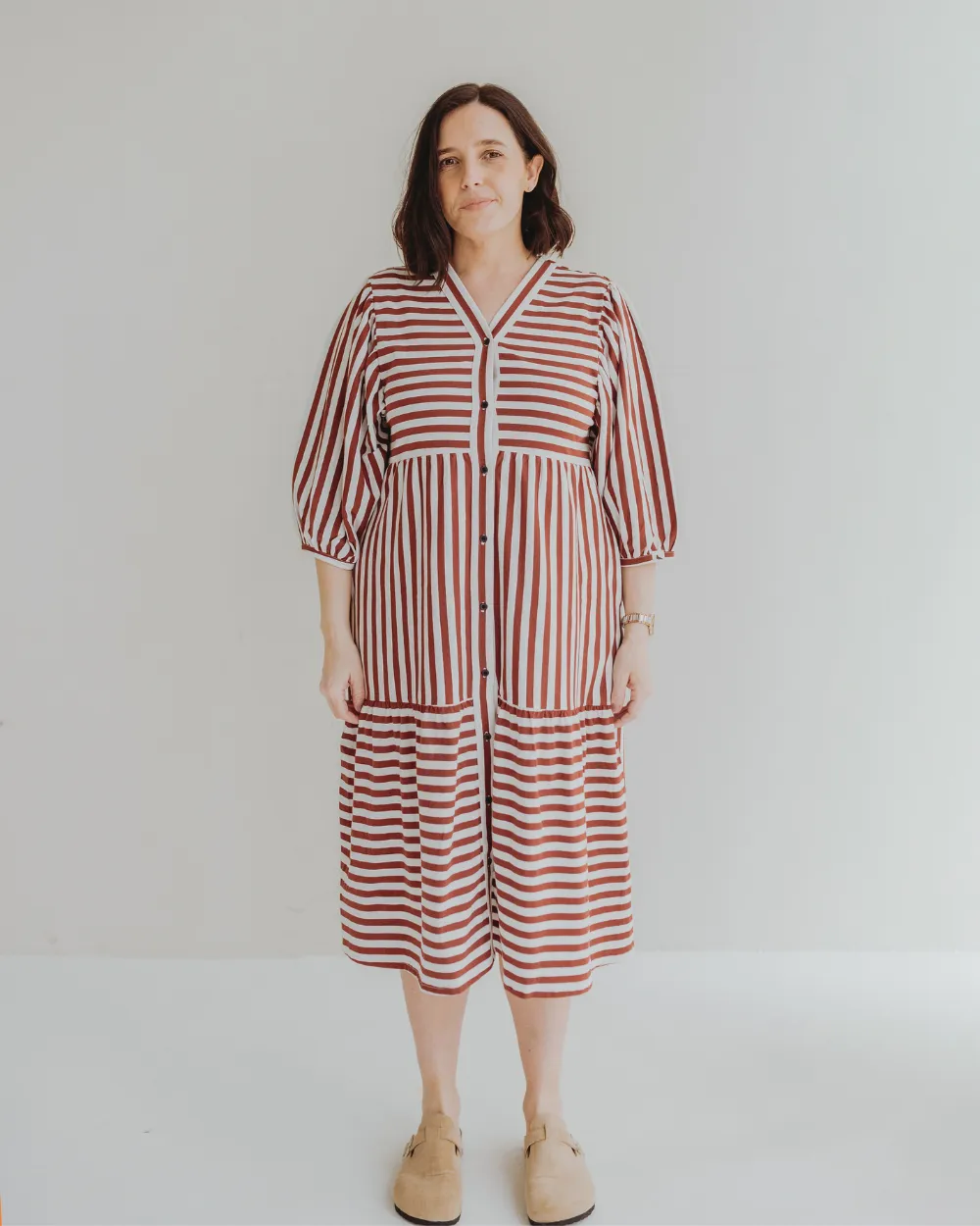 Clara Brick Stripe Dress