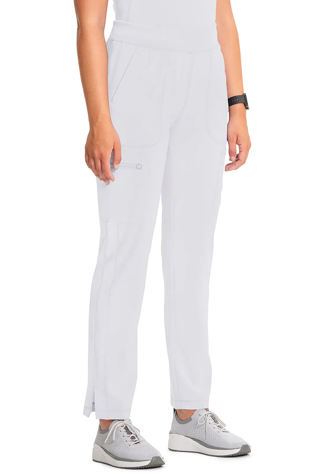 Classics CK065A Mid Rise Tapered Leg Pull-on Pants White