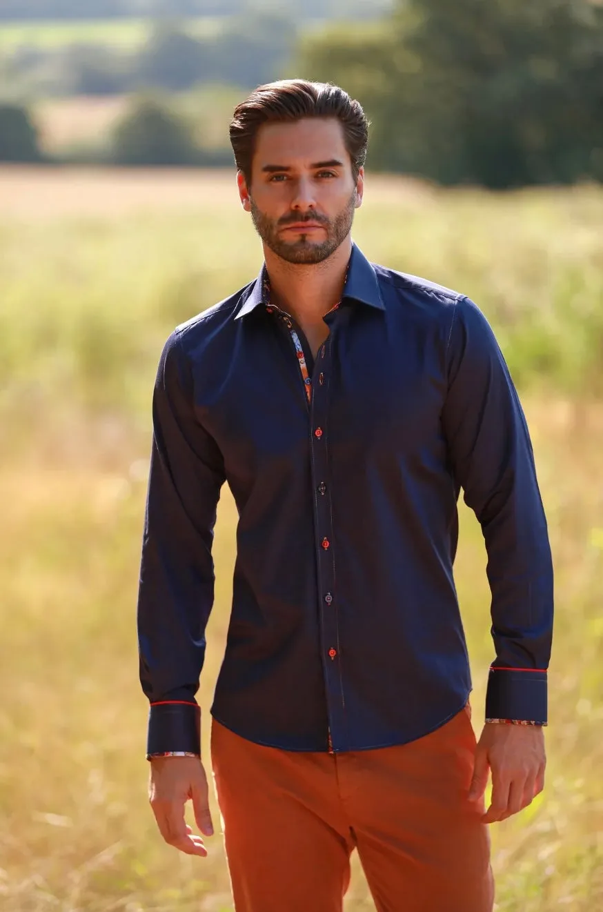 Claudio Lugli Plain Shirt - White, Navy or blue