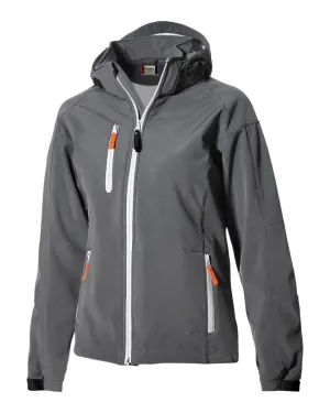 Clique Women's Serac Stretch Softshell Hooded Full Zip Jacket