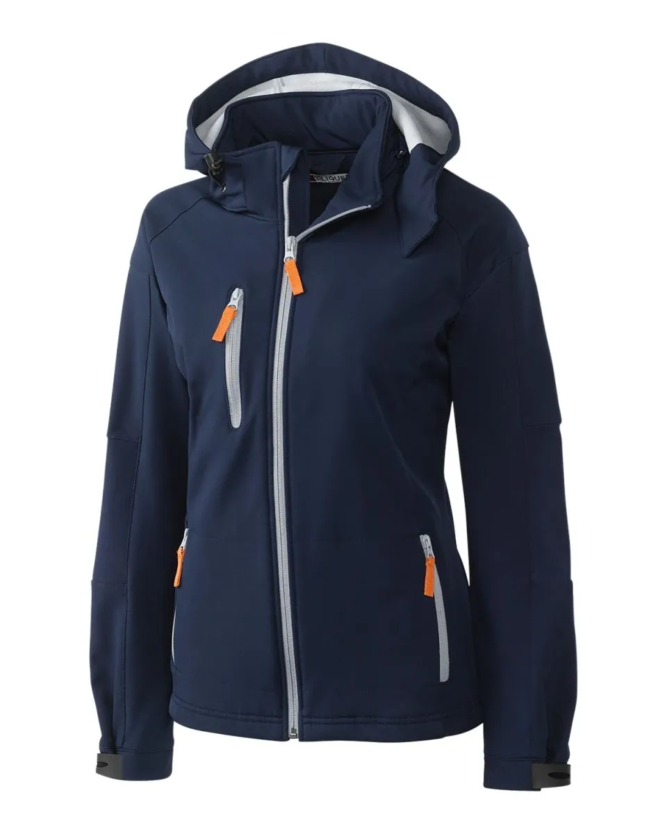 Clique Women's Serac Stretch Softshell Hooded Full Zip Jacket