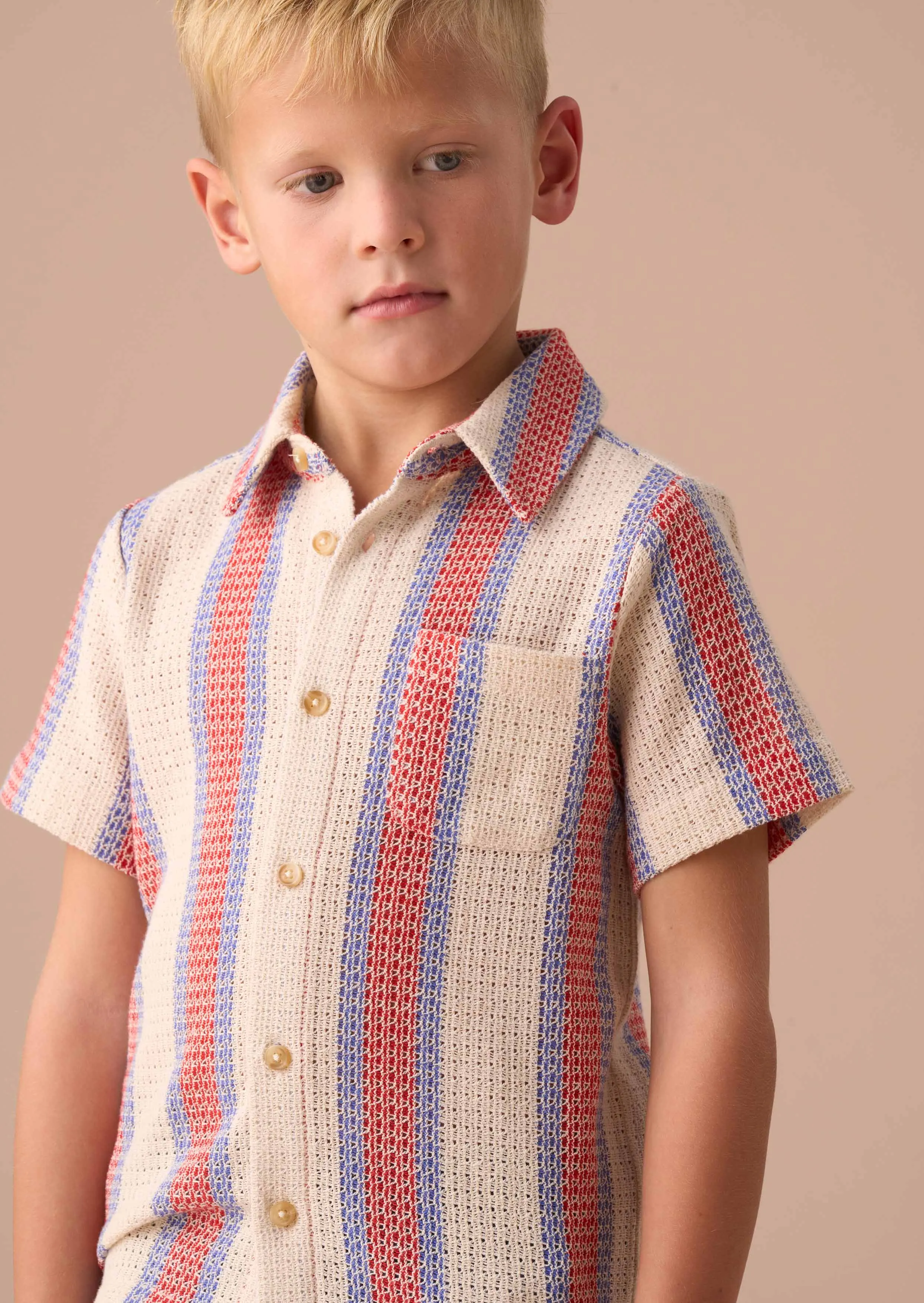Cody Stone Stripe Knitted Shirt