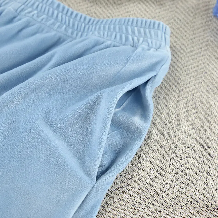 Comfortable Solid Color Cardigan  Pant Pajamas - Loose Long Sleeve Home Wear