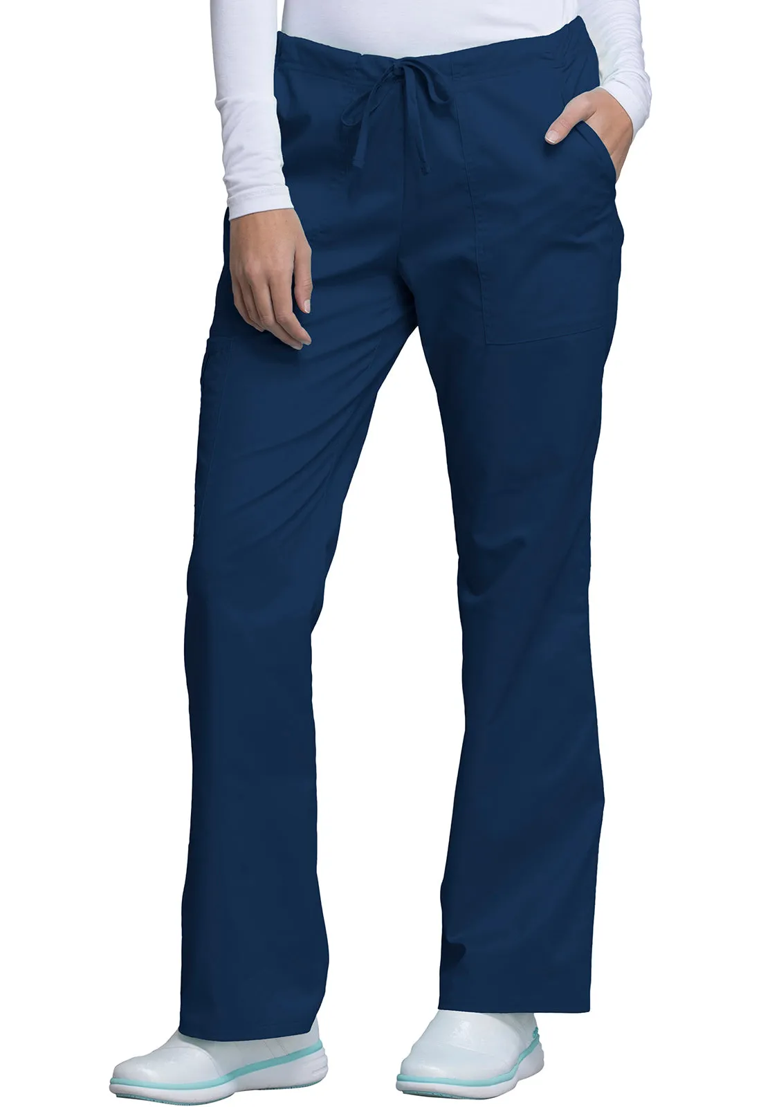 Core Stretch 4044 Mid Rise Drawstring Cargo Pants Navy