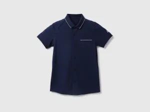 Cotton Solid Spread Collar Boys Shirts