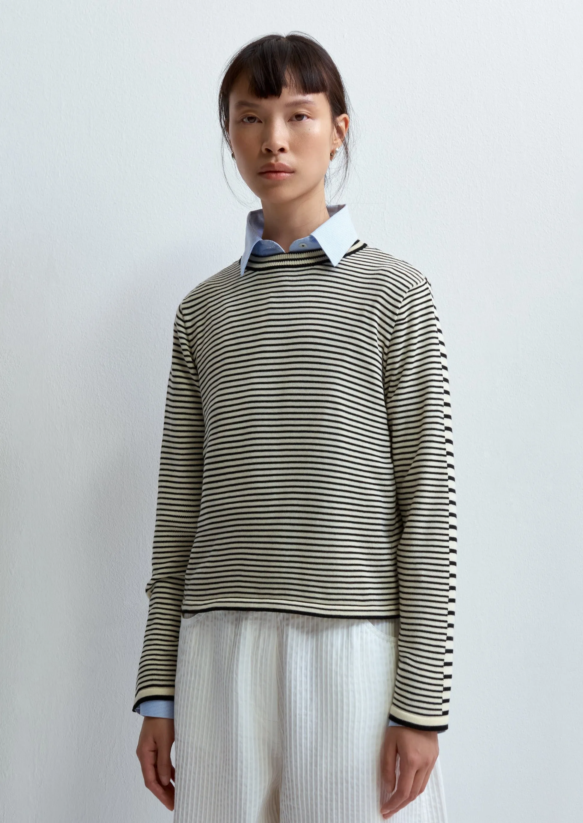 Cotton Striped Long Sleeve Shirt
