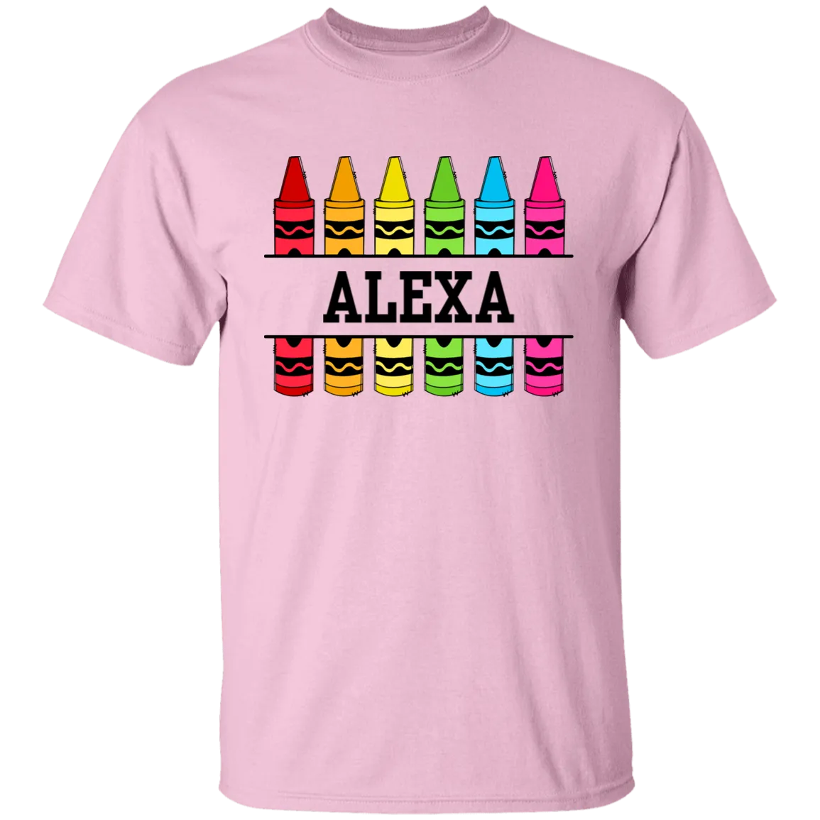 Crayons Personalized Youth 5.3 oz 100% Cotton T-Shirt