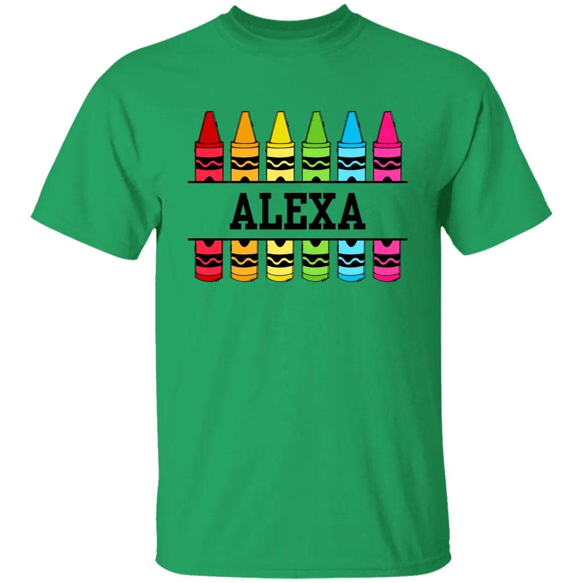 Crayons Personalized Youth 5.3 oz 100% Cotton T-Shirt