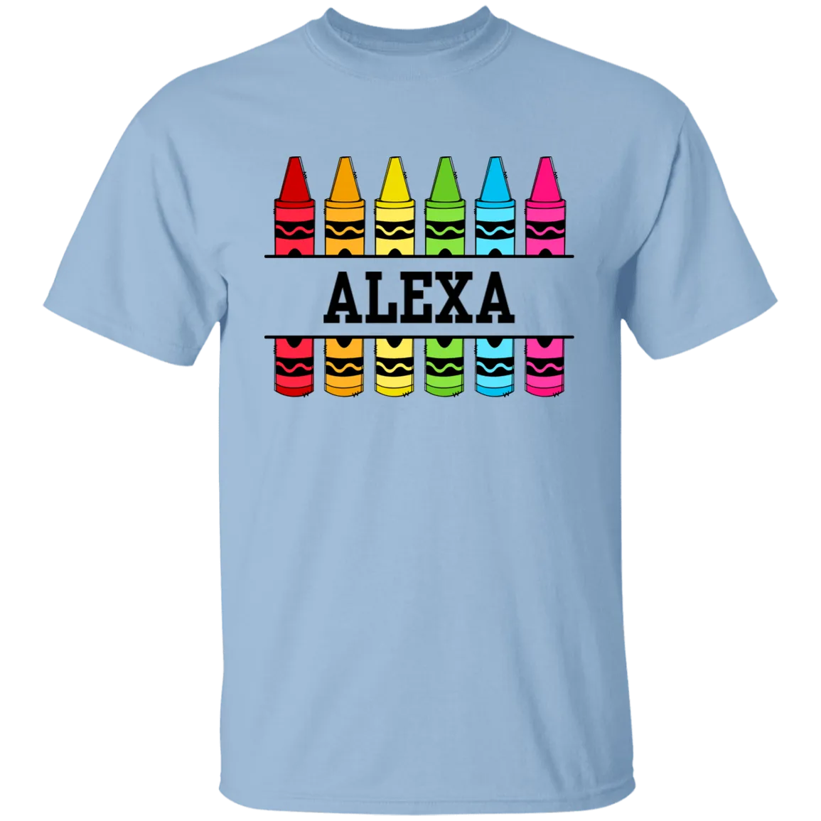 Crayons Personalized Youth 5.3 oz 100% Cotton T-Shirt