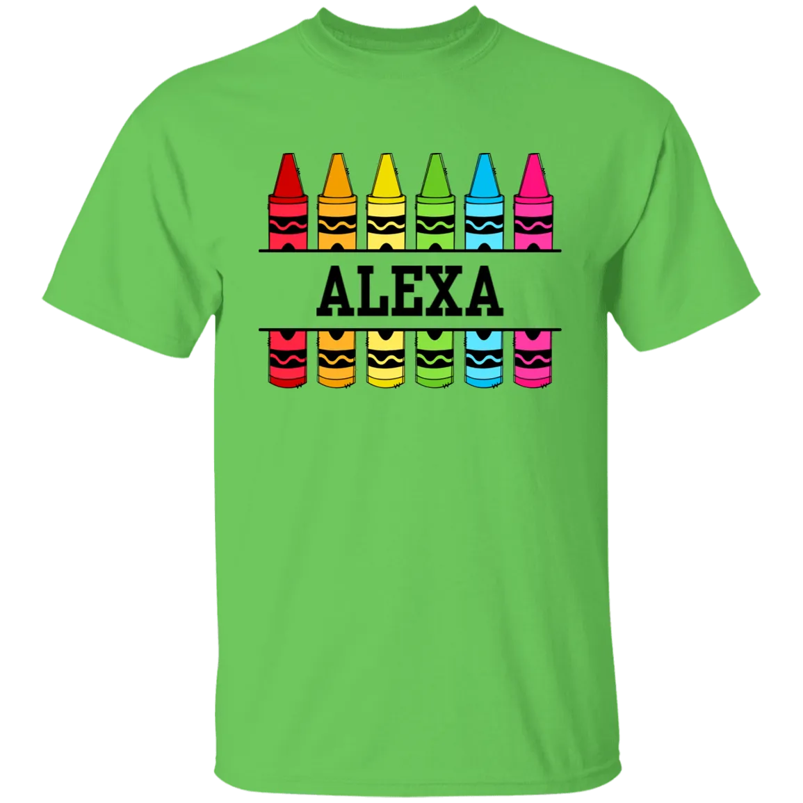Crayons Personalized Youth 5.3 oz 100% Cotton T-Shirt