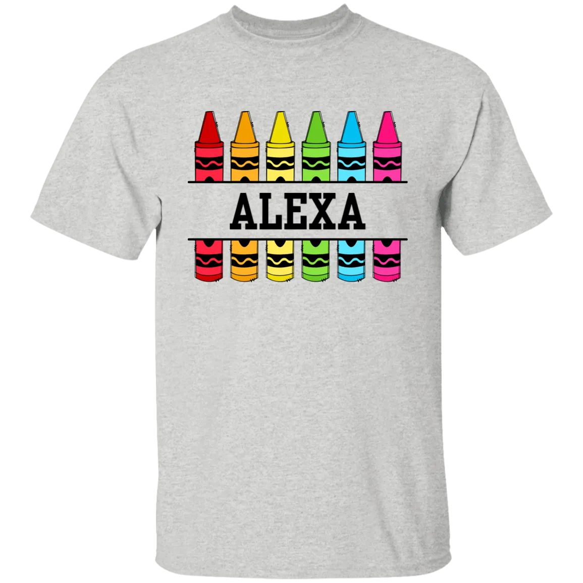 Crayons Personalized Youth 5.3 oz 100% Cotton T-Shirt