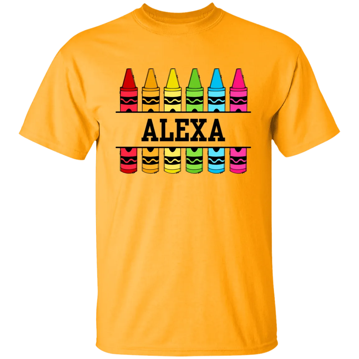 Crayons Personalized Youth 5.3 oz 100% Cotton T-Shirt