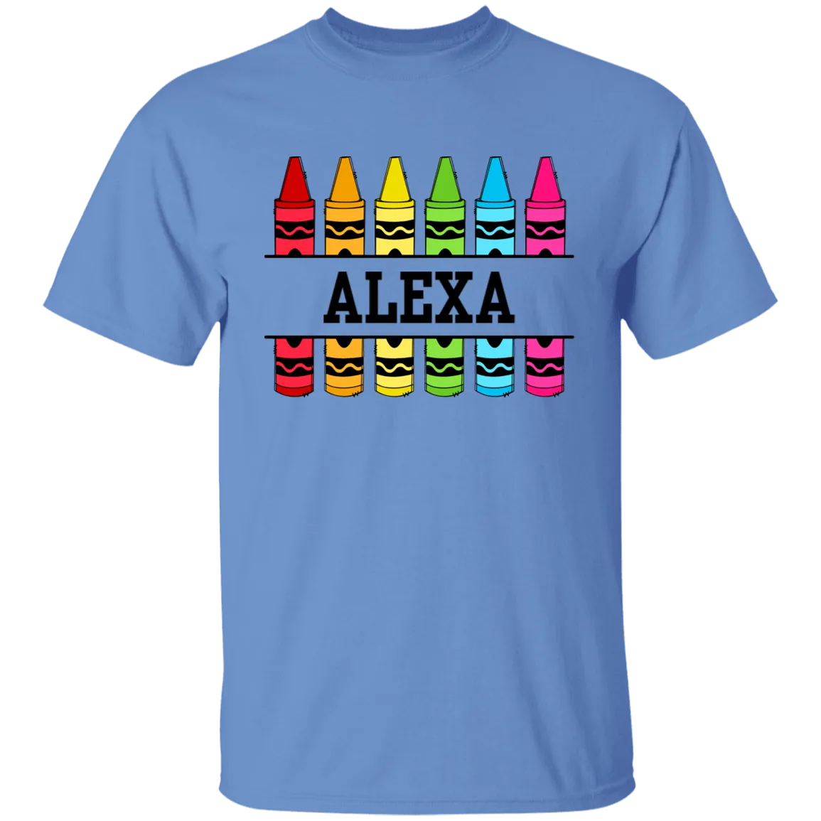 Crayons Personalized Youth 5.3 oz 100% Cotton T-Shirt