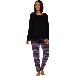 Cuddl Duds Petite Fleecewear Stretch Novelty Pajama Set