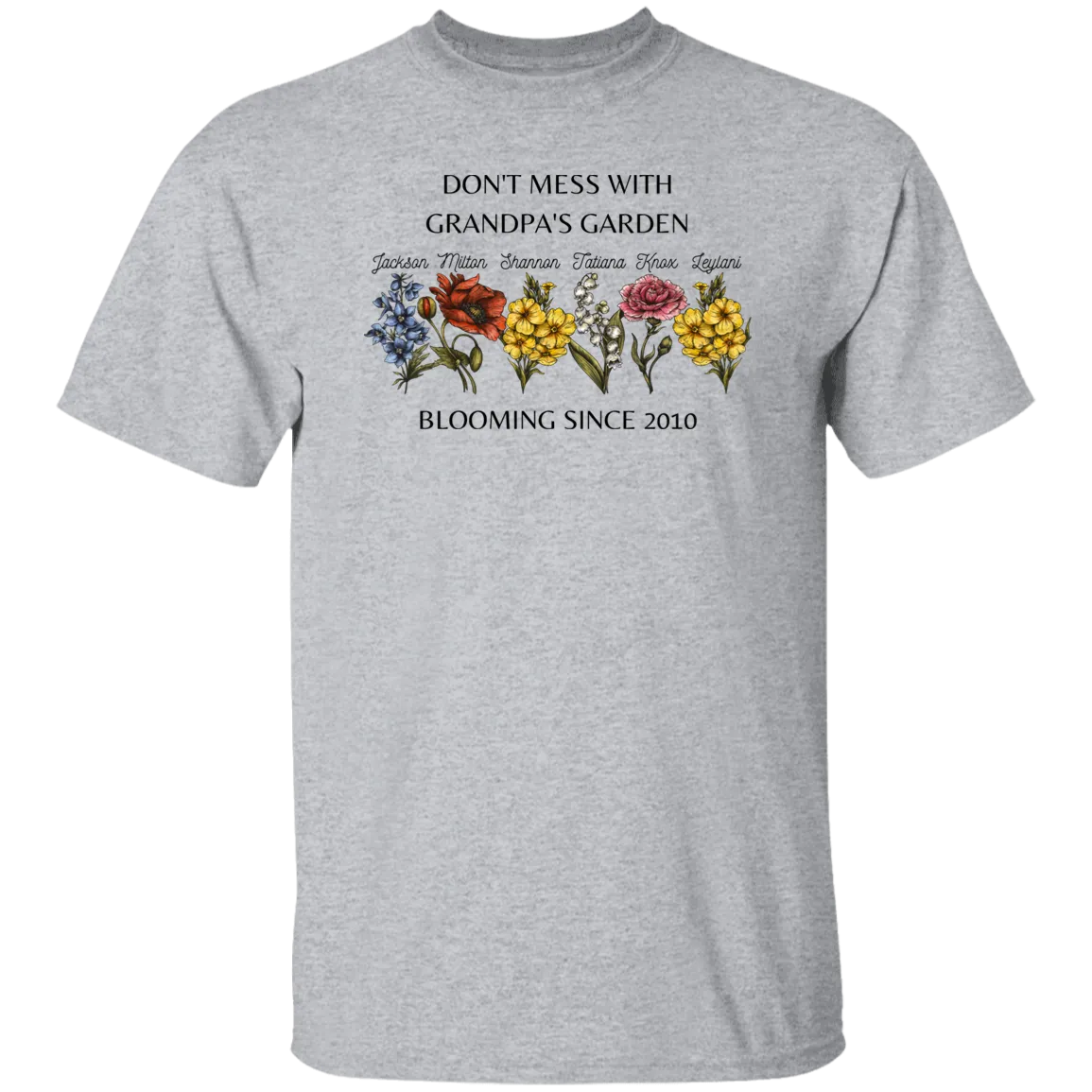 Custom Birth Month Garden T-Shirt