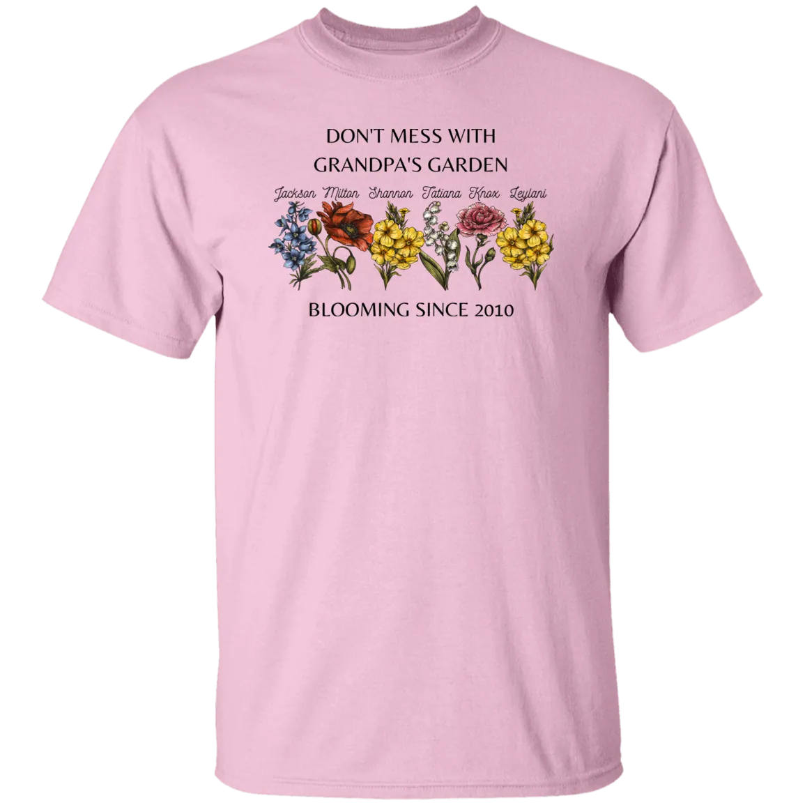 Custom Birth Month Garden T-Shirt