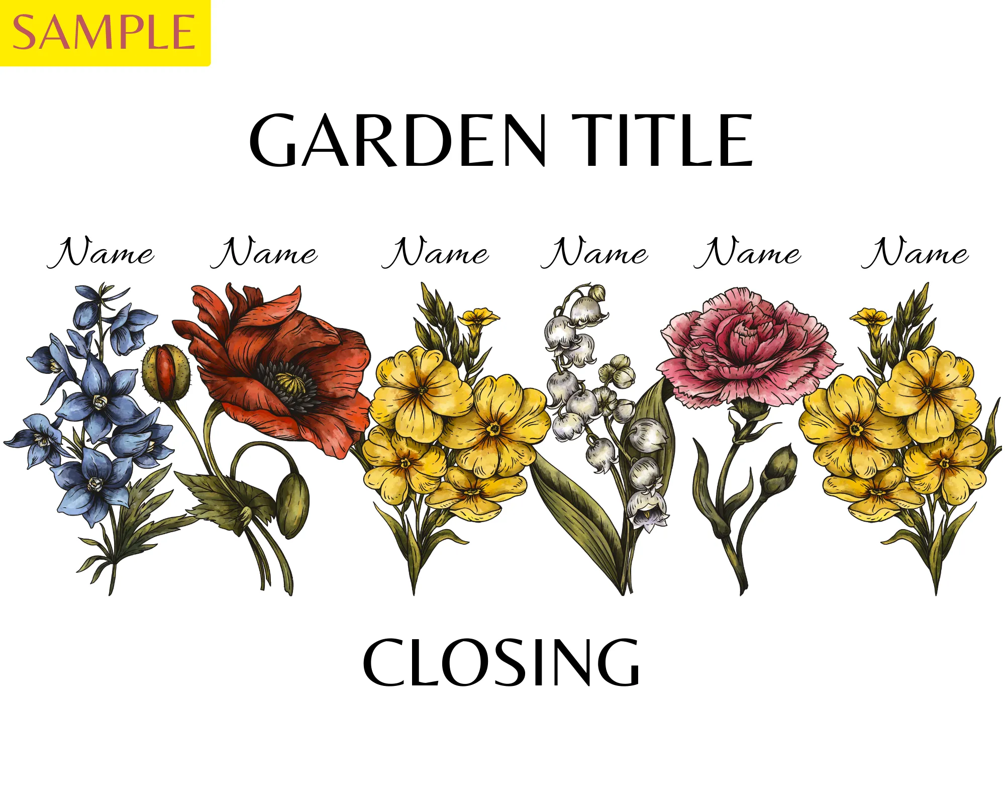 Custom Birth Month Garden T-Shirt