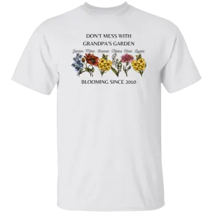 Custom Birth Month Garden T-Shirt