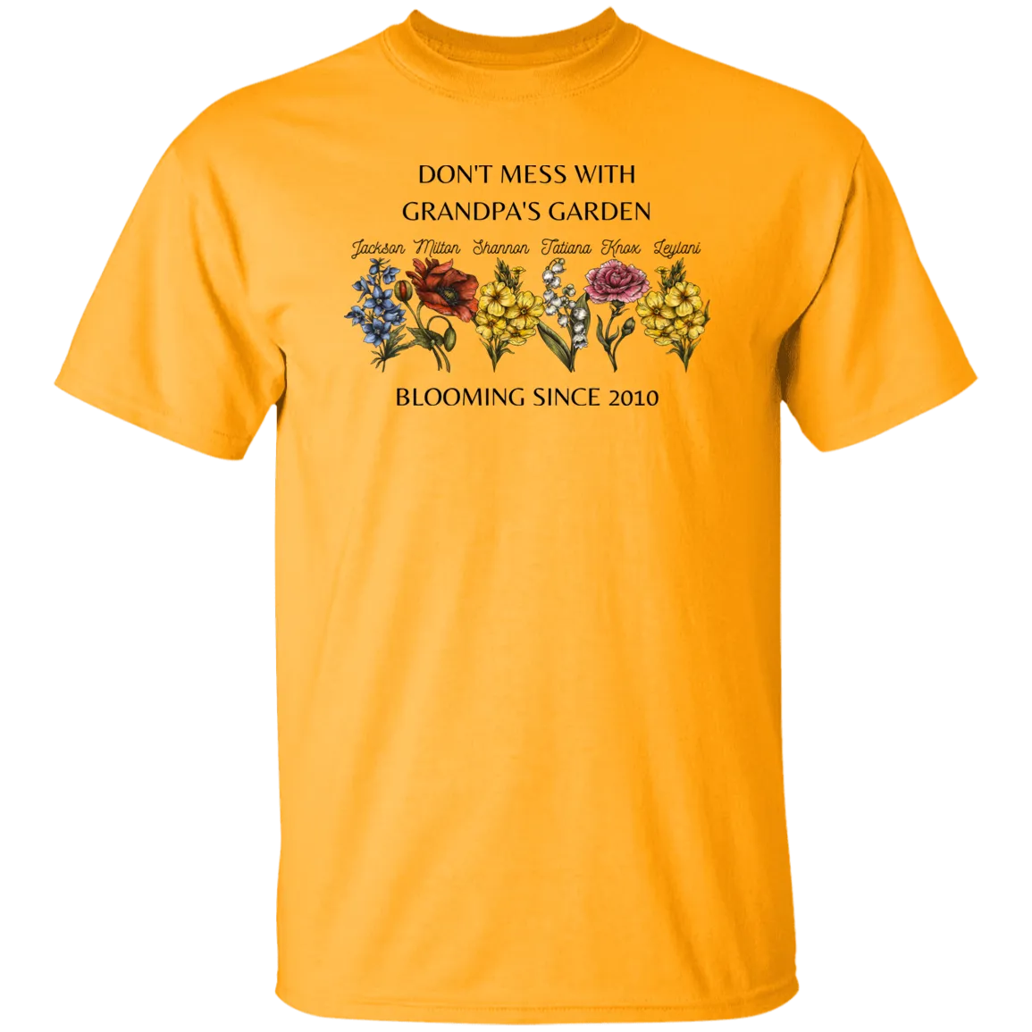 Custom Birth Month Garden T-Shirt