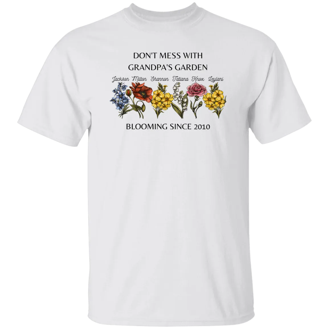 Custom Birth Month Garden T-Shirt