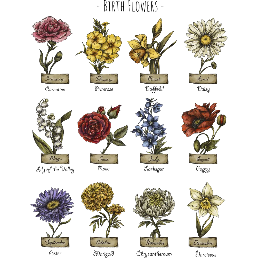 Custom Birth Month Garden T-Shirt