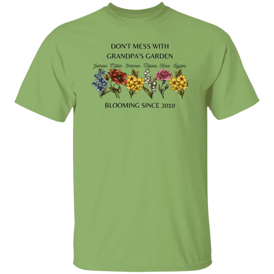 Custom Birth Month Garden T-Shirt