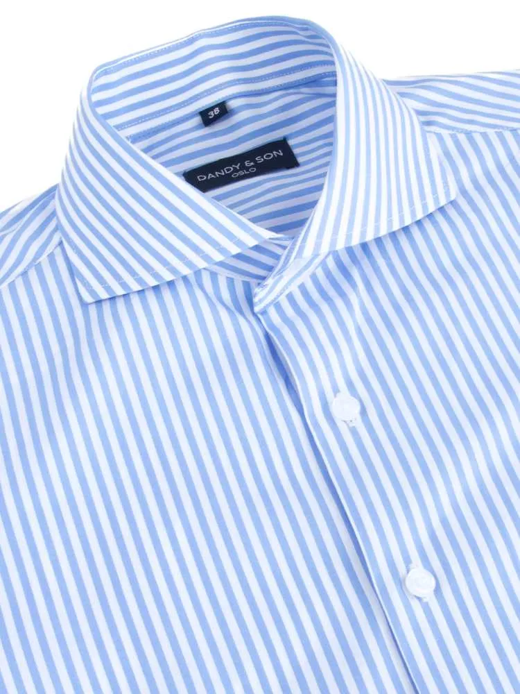 Cutaway Big Blue Stripes Shirt
