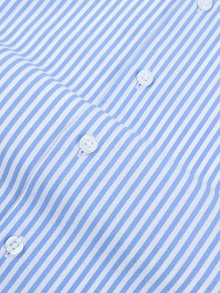 Cutaway Big Blue Stripes Shirt