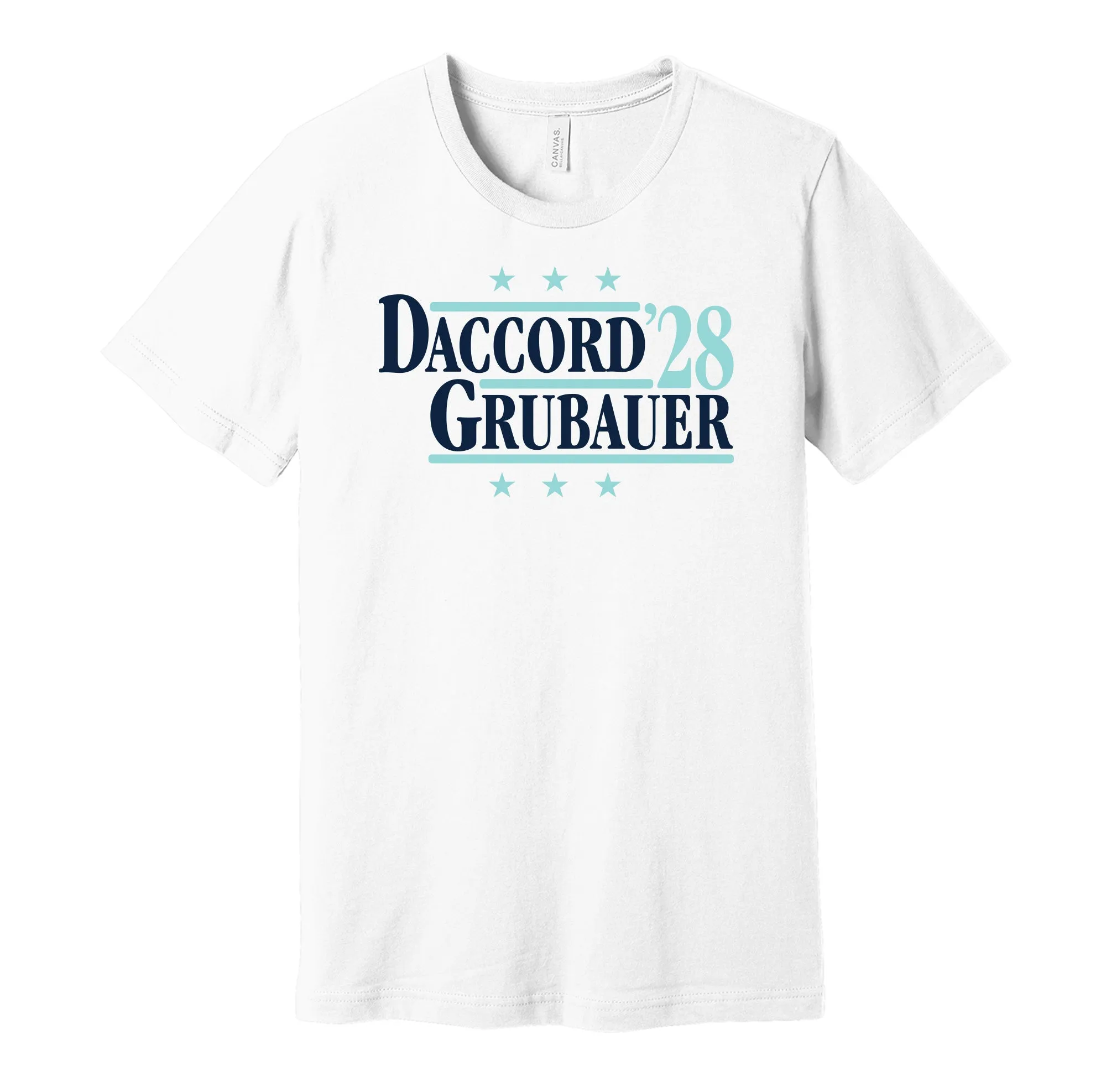 Daccord & Grubauer '28 - Seattle Hockey Political Campaign Parody T-Shirt - Hyper Than Hype Shirts