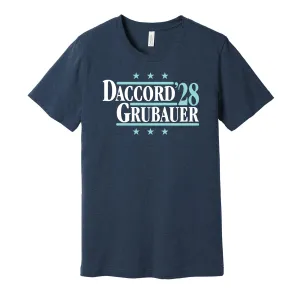 Daccord & Grubauer '28 - Seattle Hockey Political Campaign Parody T-Shirt - Hyper Than Hype Shirts