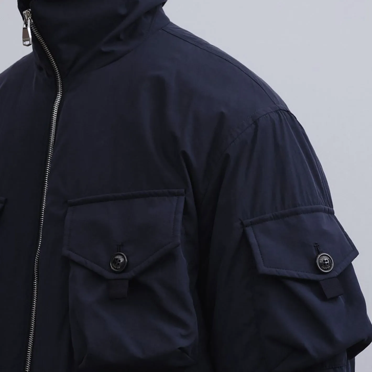 Dark Blue Technical Padded Field Jacket