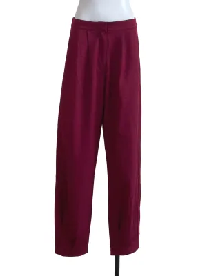 Dark Red Tapered Pants