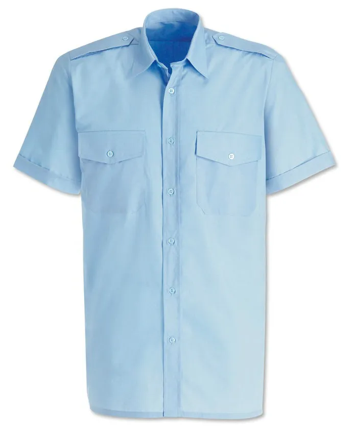 Davern SH18 Polycotton Short Sleeve Blue Pilot Shirt