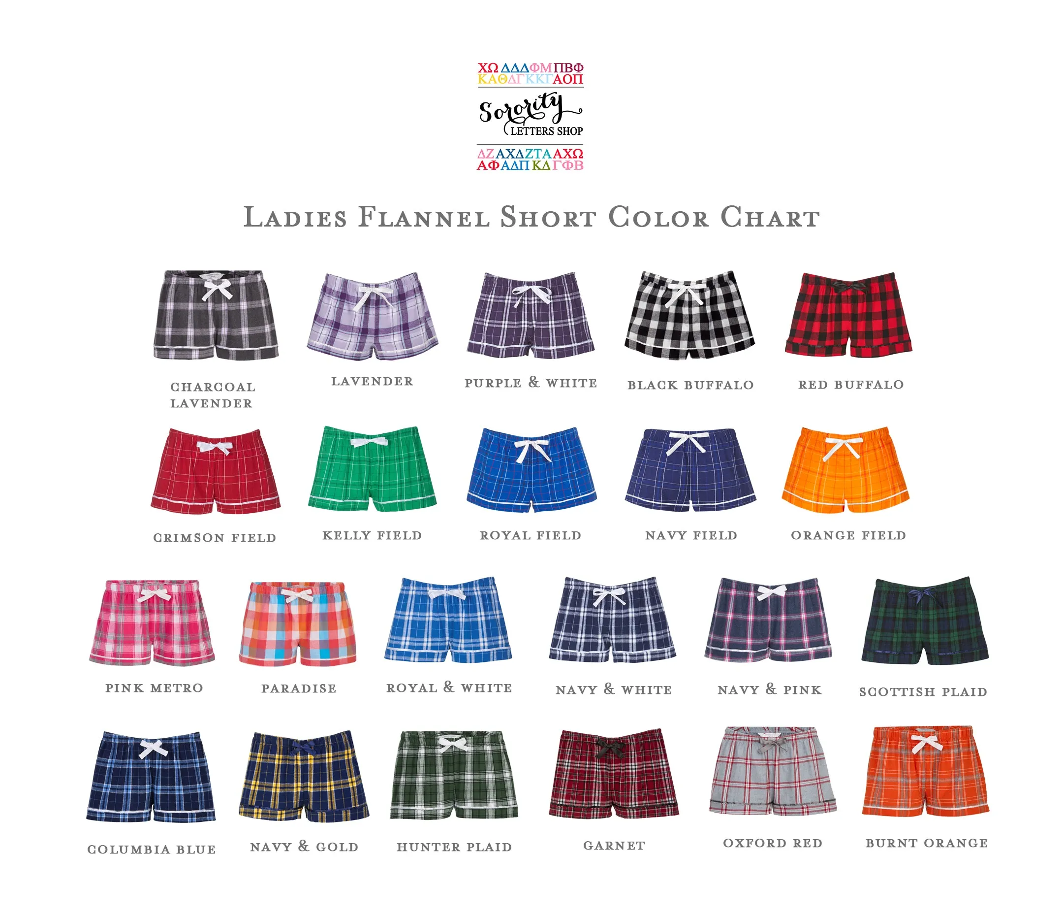 Delta Delta Delta Flannel Boxer Shorts
