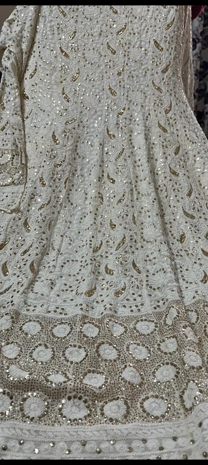 Designer Pure Georgette Handwork Chikankari Anarkali Suit