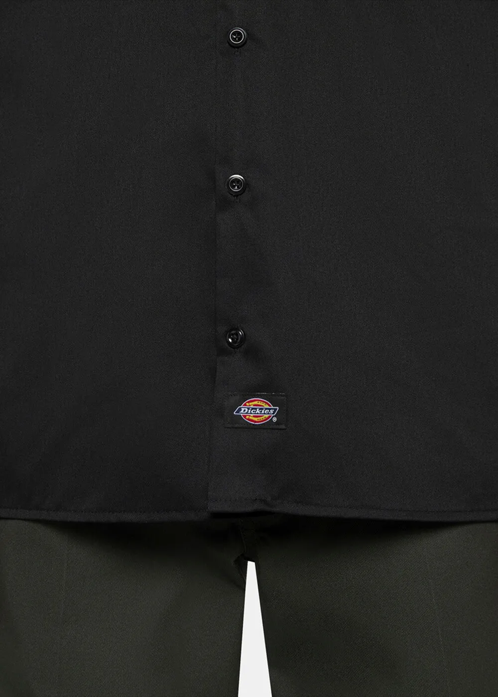 Dickies Mens Short Sleeve Work Shirt Black