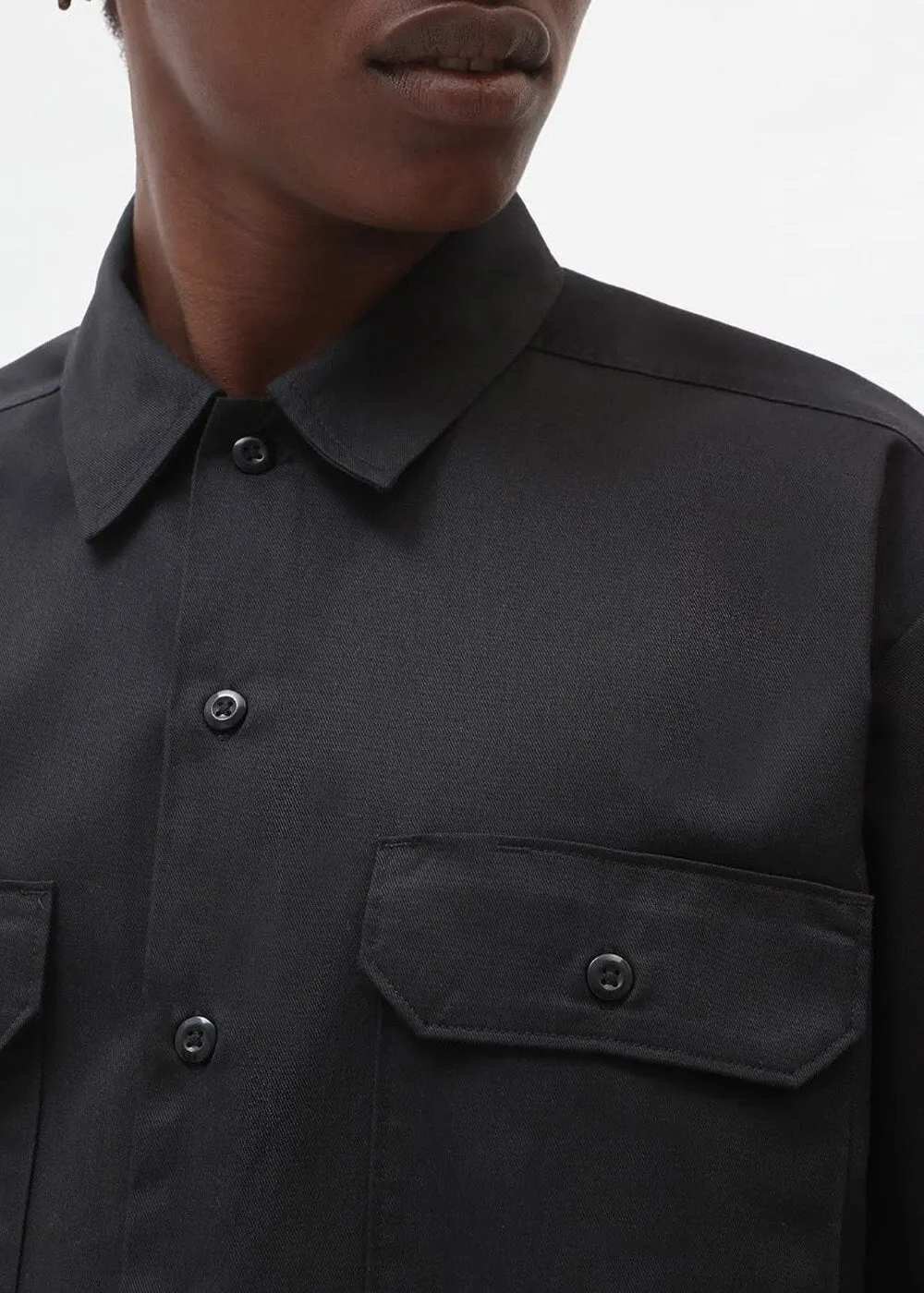 Dickies Mens Short Sleeve Work Shirt Black